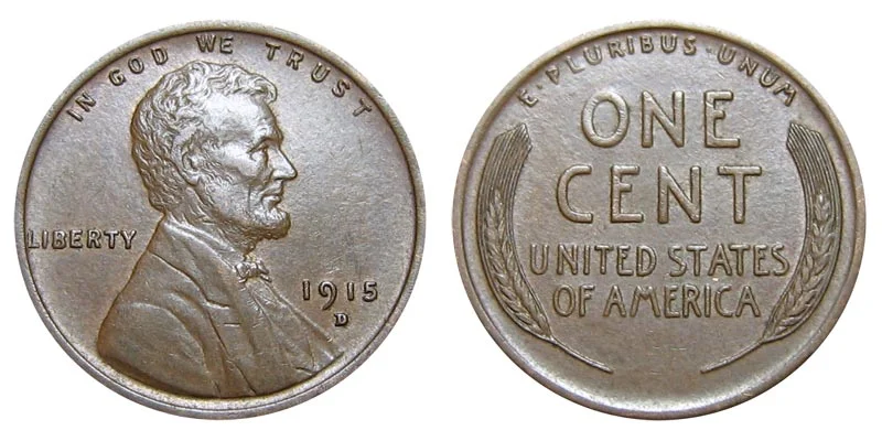 1915-D Doubled Die Obverse showing doubling on LIBERTY inscription